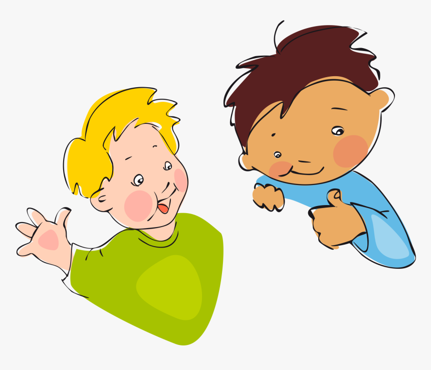 Cartoon Illustration Child Free Frame Clipart - Dibujos De Niños Leyendo, HD Png Download