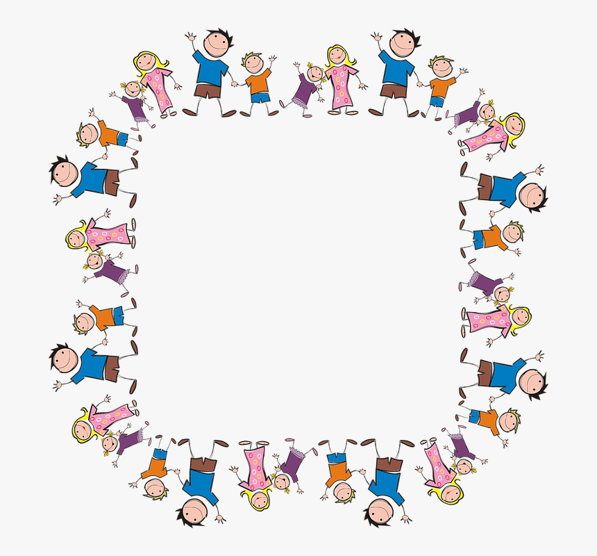 Family, Frame, Togetherness, Boy, Comic, Cartoon, Dad - Clip Art Border Family, HD Png Download