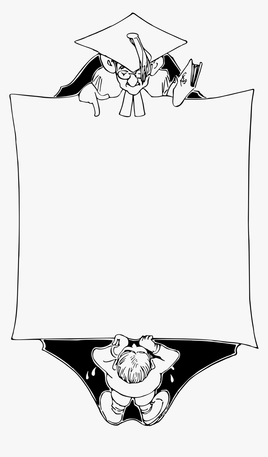 Teacher And Pupil Frame Clip Arts - Teacher Frame Clipart, HD Png Download