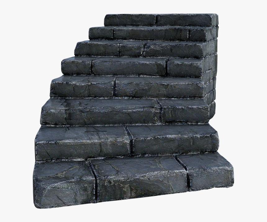 Stairs, Stone, Grass, Architecture, Old, Concrete - Stone Wall, HD Png Download