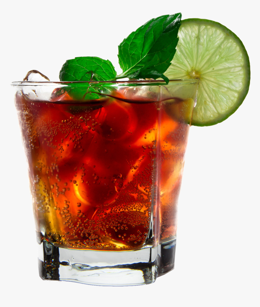 Cola With Ice Cubes Png Royalty-free Image - Rum And Coke Transparent, Png Download