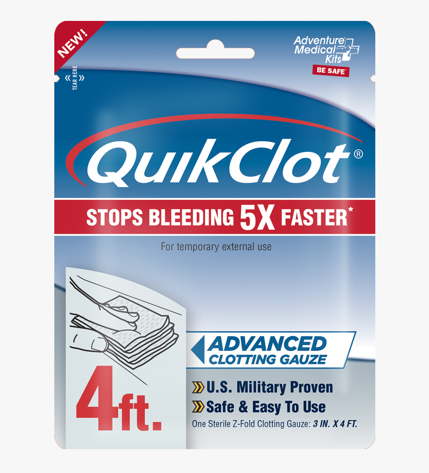 Quikclot 4ft Gauze - General Supply, HD Png Download
