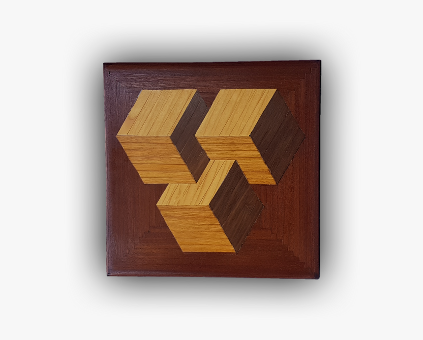 067 3 Superimposed Cubes - Plywood, HD Png Download