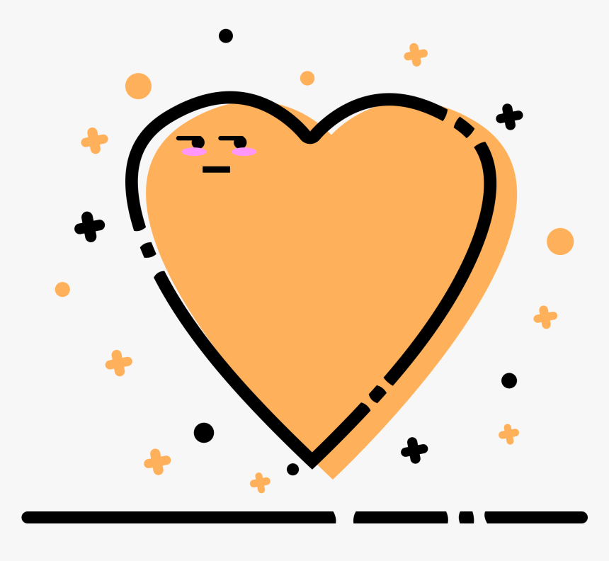 Orange Love Shape Meb Style Texture Border Png And, Transparent Png