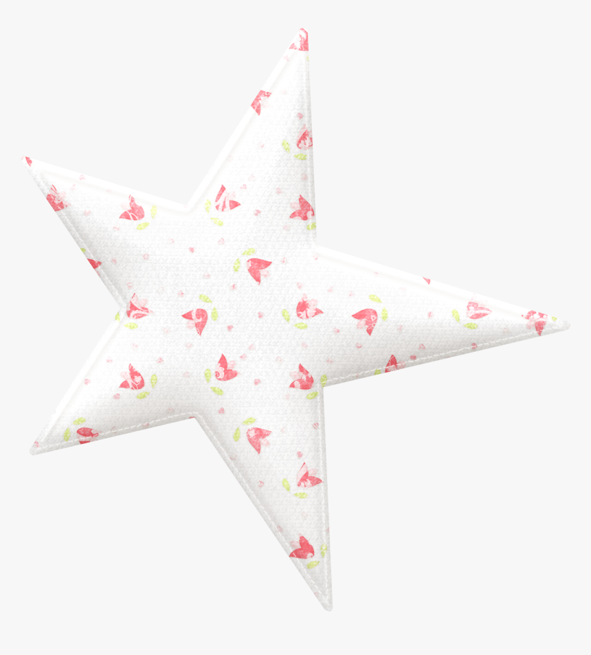 Imágenes Infantiles- Estrella Blanca Con Flores Estrella4g - Flag, HD Png Download