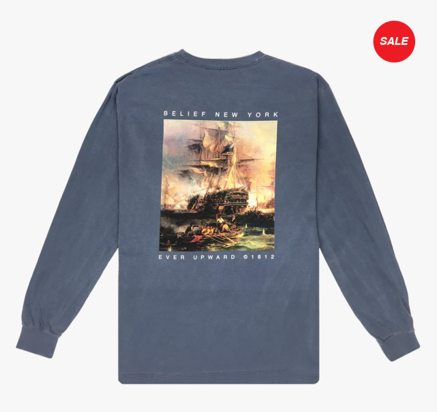 1812© L/s Pocket Tee - Thrasher Hoodie Blå, HD Png Download