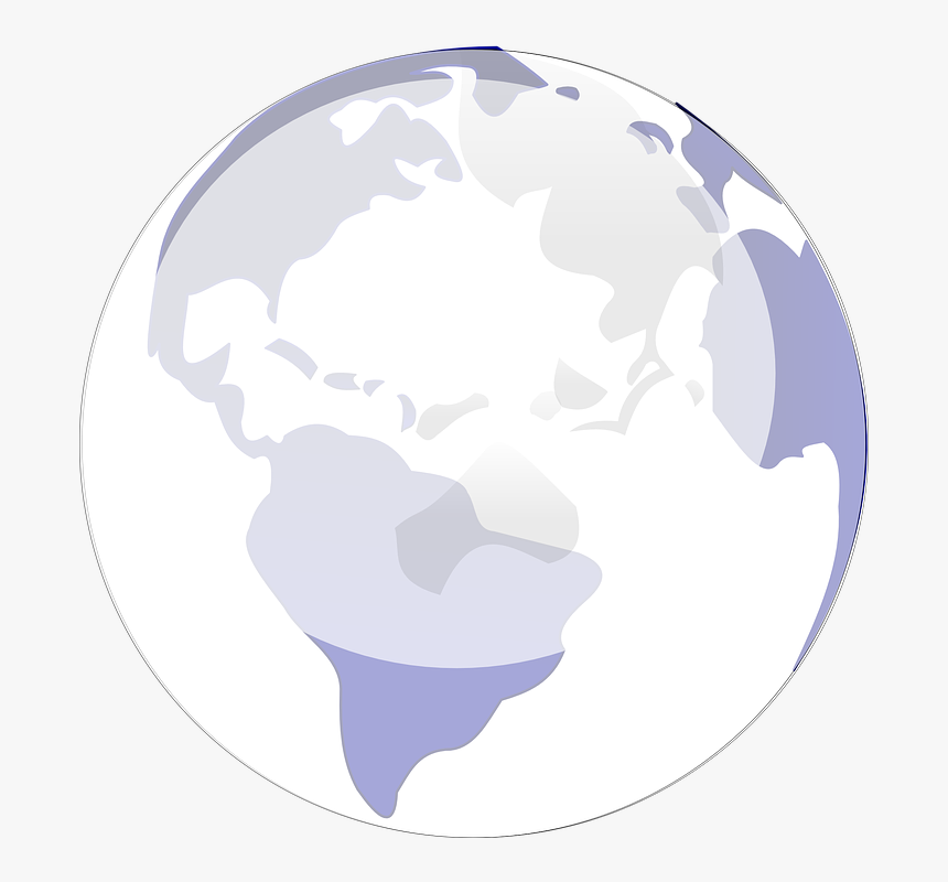 Globe, World, Drawing, Earth, Map, Planet, America - Mundo Png Desenho Branco, Transparent Png