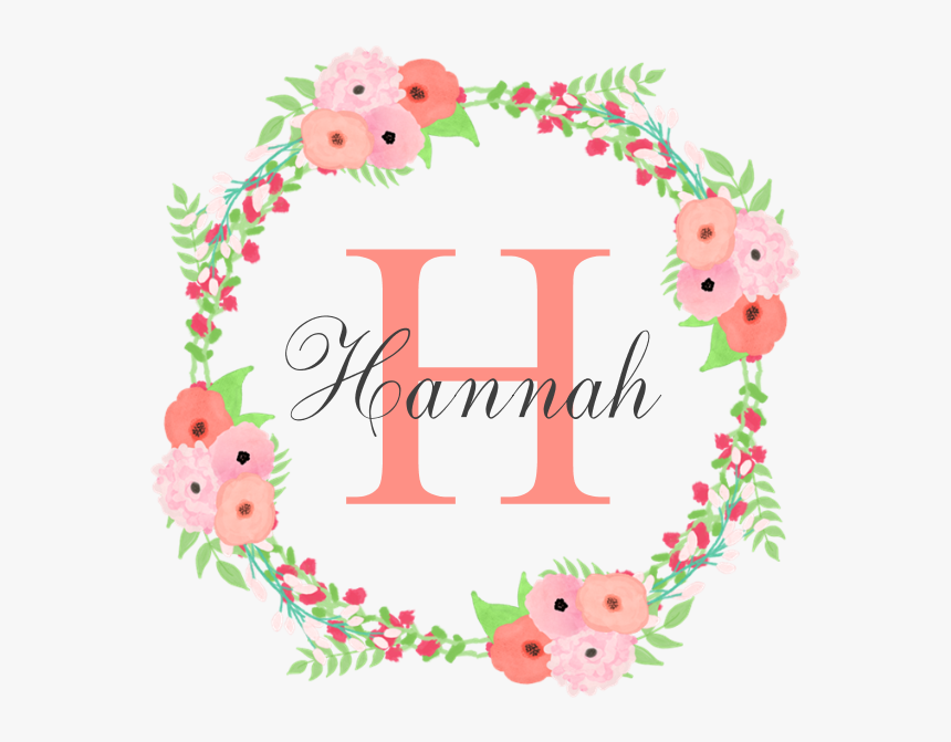 Watercolor Floral Wreath Monogram Dog Bed By So Chic - Floral Design, HD Png Download