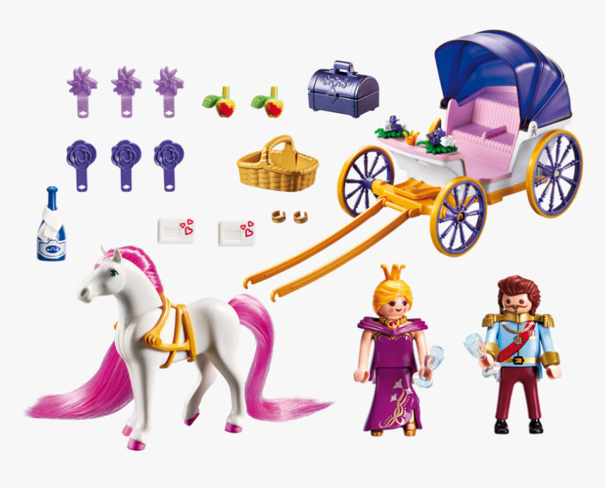 Playmobil Princess 6856 Royal Couple With Carriage - Playmobil Princess 6856, HD Png Download