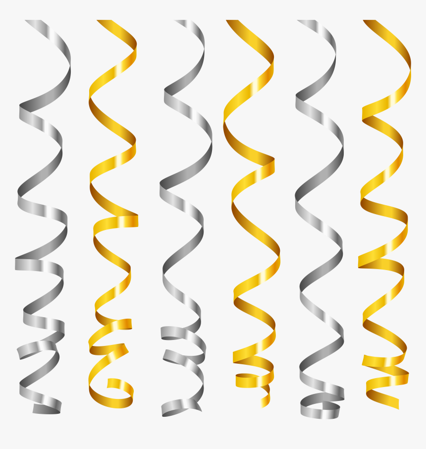 Transparent Christmas Bow Png - Transparent Background Gold Ribbons Png, Png Download