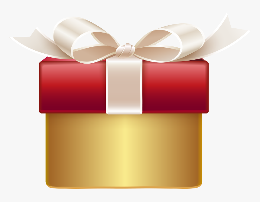 Gold Red Gift Png Clip Art - Gift Wrapping, Transparent Png