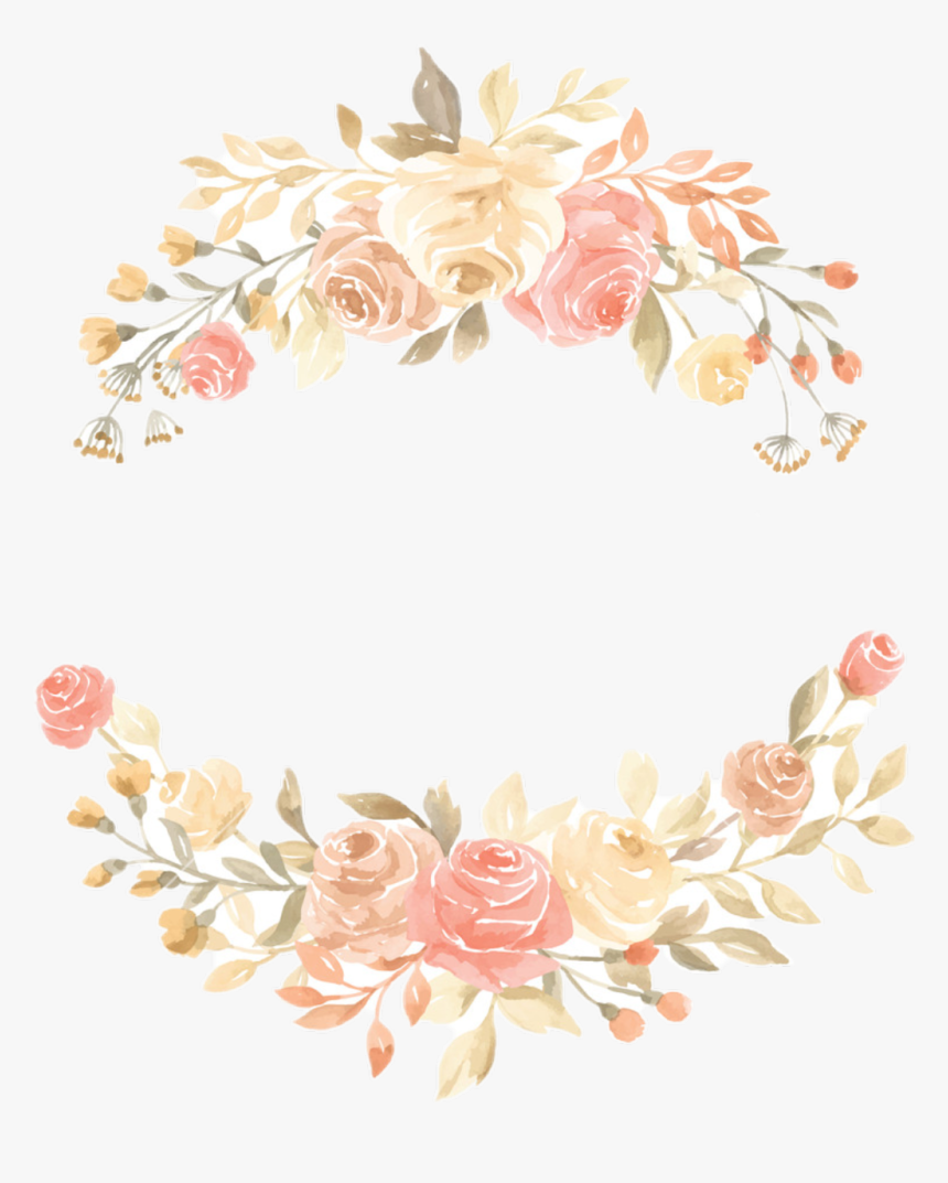 Watercolor Roses Flowers Floral Wreath Peach Hybrid Tea Rose Hd Png Download Transparent Png Image Pngitem