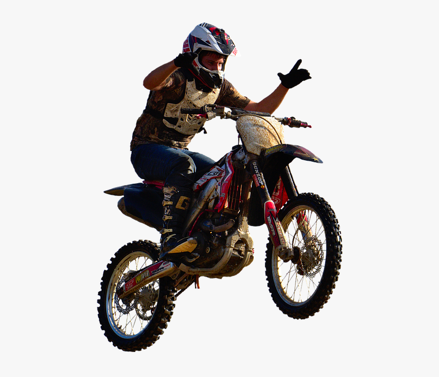Motocross, Stunt, Freestyle, Dirtbike, Transparent - Dirt Bike Wheelie Png, Png Download