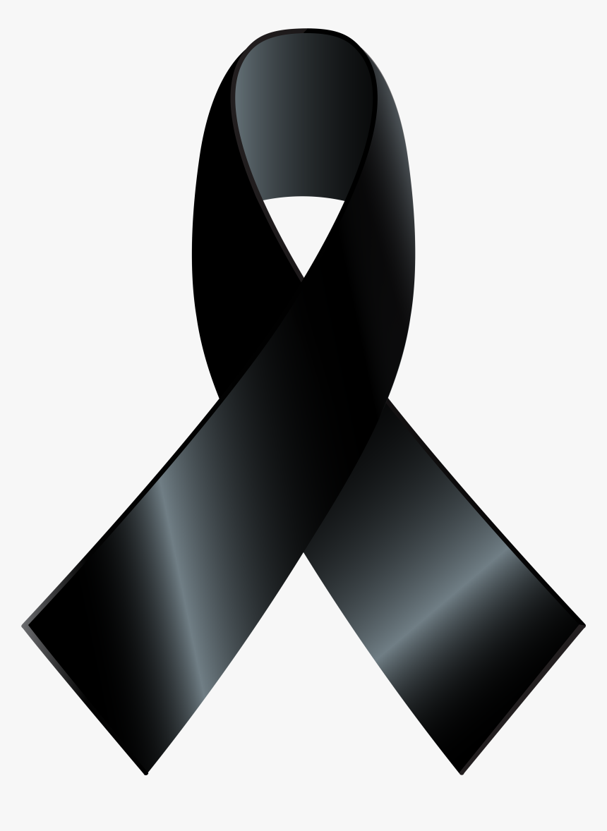 Black Awareness Ribbon Png Clip Art - Transparent Black Ribbon Png, Png