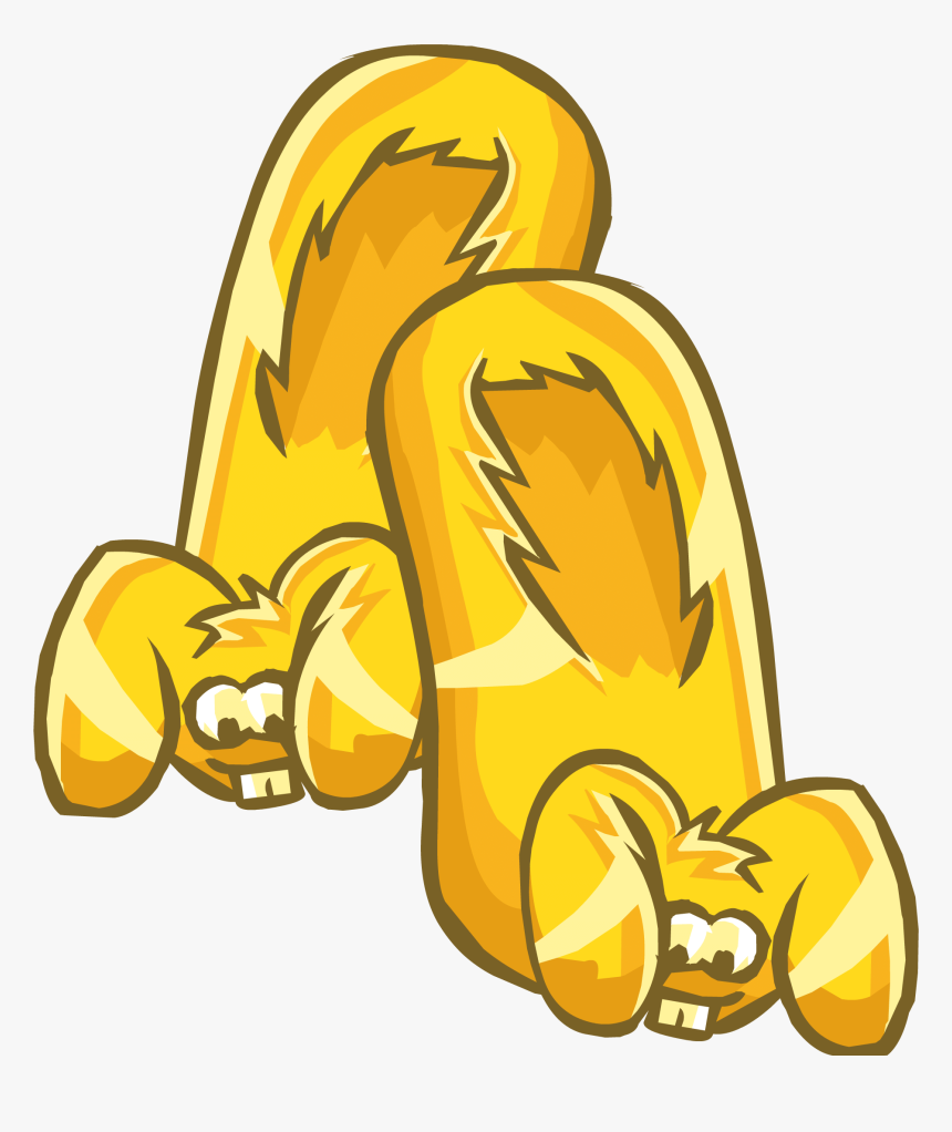 Gold Slippers Cliparts - Gold Items Club Penguin, HD Png Download