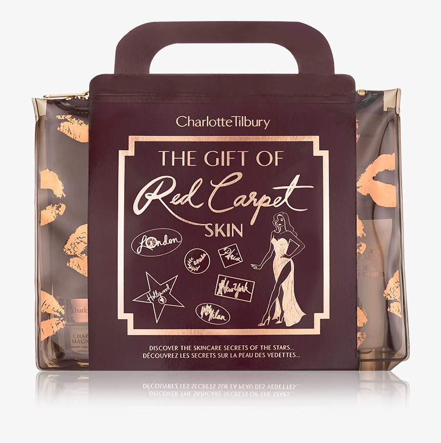 The Gift Of Red Carpet Skin Travel Kit Open Bag - Charlotte Tilbury Gift Of Red Carpet Skin, HD Png Download