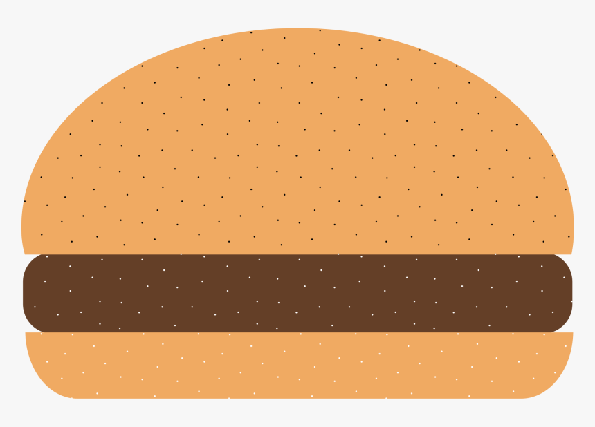 Hamburger Cartoon Burger Clipart Image - Plain Hamburger Clipart, HD Png Download