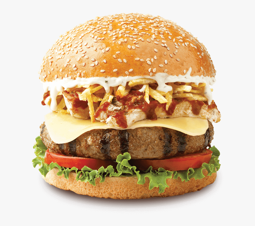 Hamburguesa Con Papas Al Hilo, HD Png Download