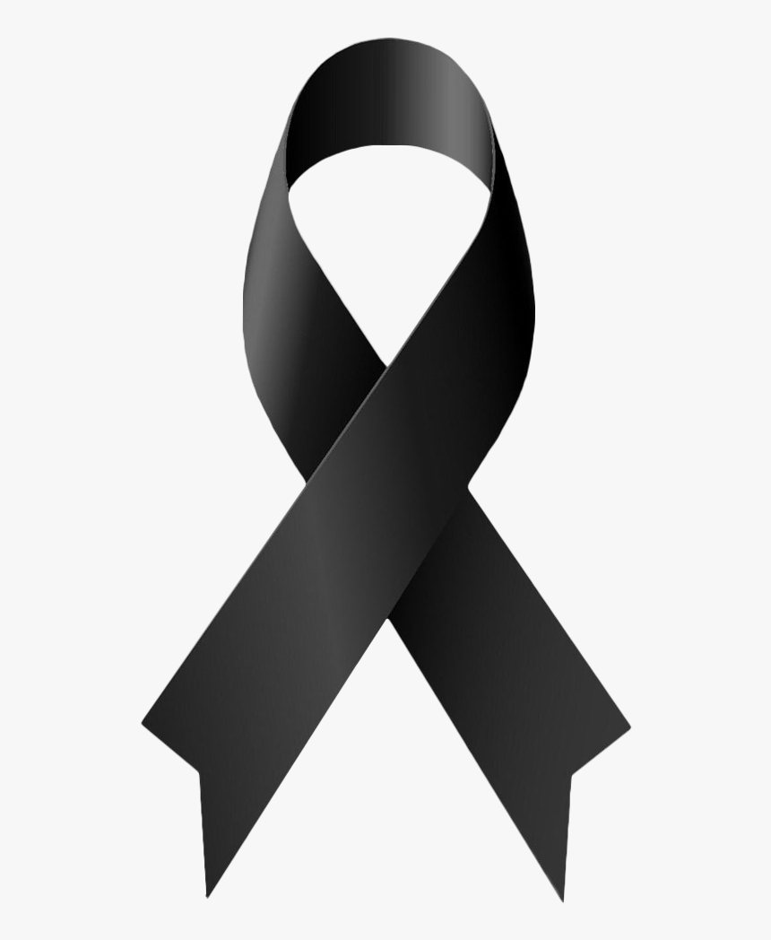 Transparent Awareness Ribbon Clipart Black And White - Transparent Black Ribbon Png, Png Download