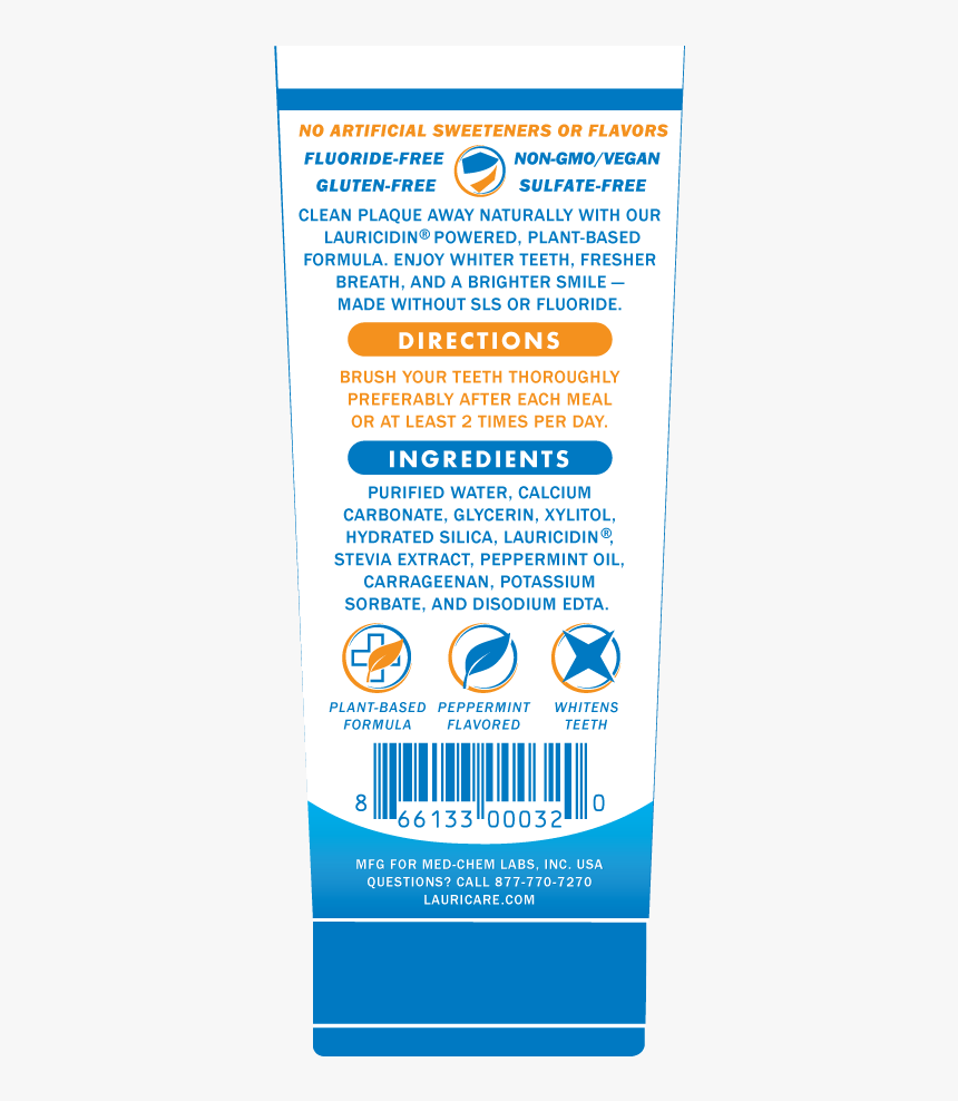 Lauricare Toothpaste Tube Lauricare Toothpaste Tube - Poster, HD Png Download
