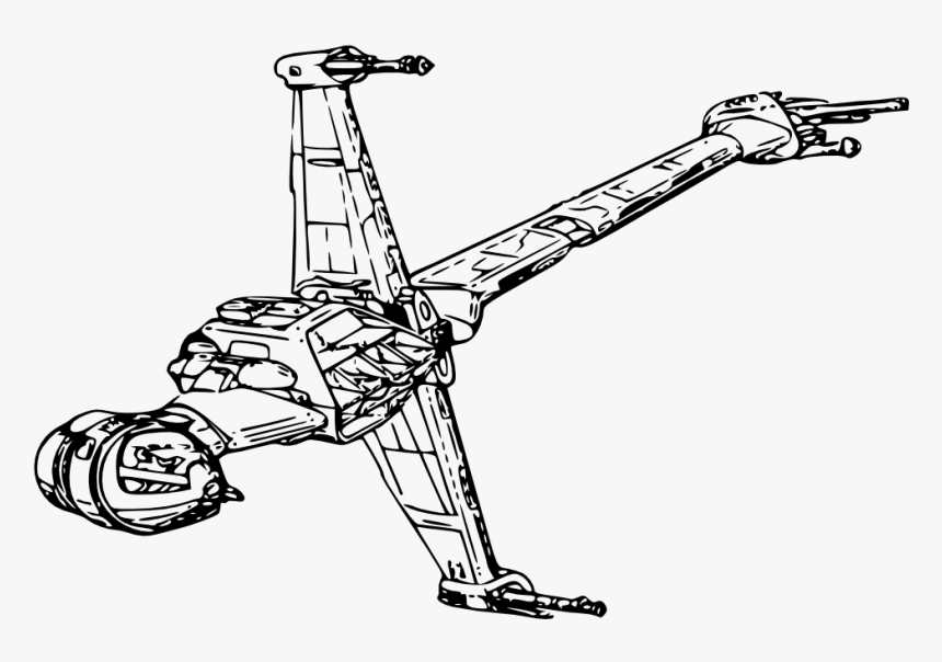 Star Wars Clip Art - Star Wars B Wing Drawing, HD Png Download