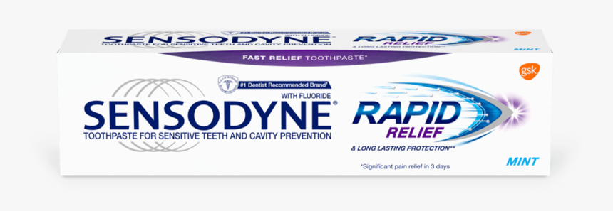 Sensodyne Rapid Relief Toothpaste In Mint - Sensodyne Rapid, HD Png Download