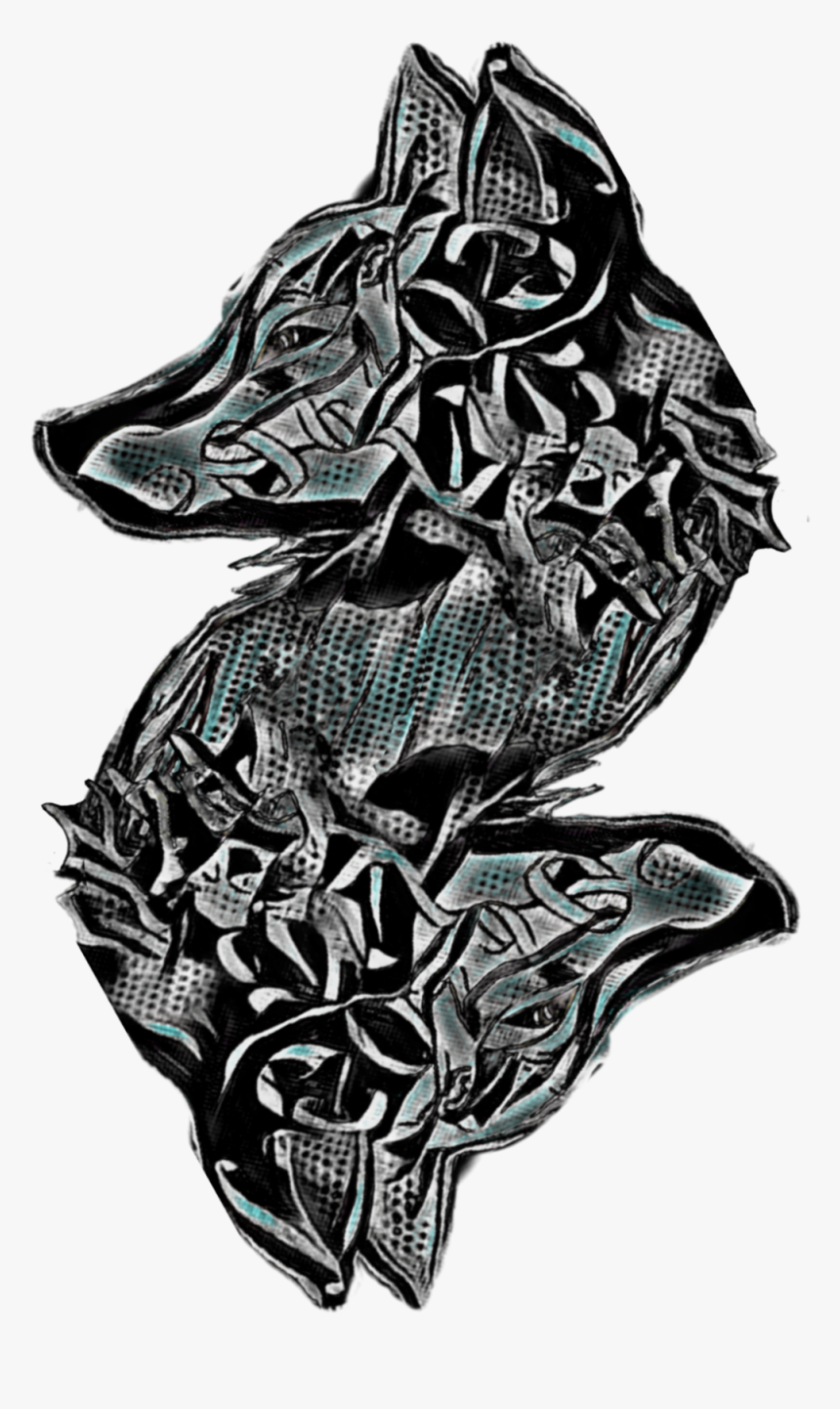#originalart #celticknot #wolf #engraving #metal #symbol - German Shepherd Dog, HD Png Download
