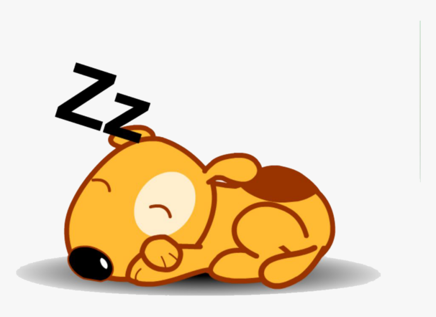 #ftestickers #clipart #dog #asleep #sleeping #cute - Sleeping Dog Cartoon Transparent, HD Png Download