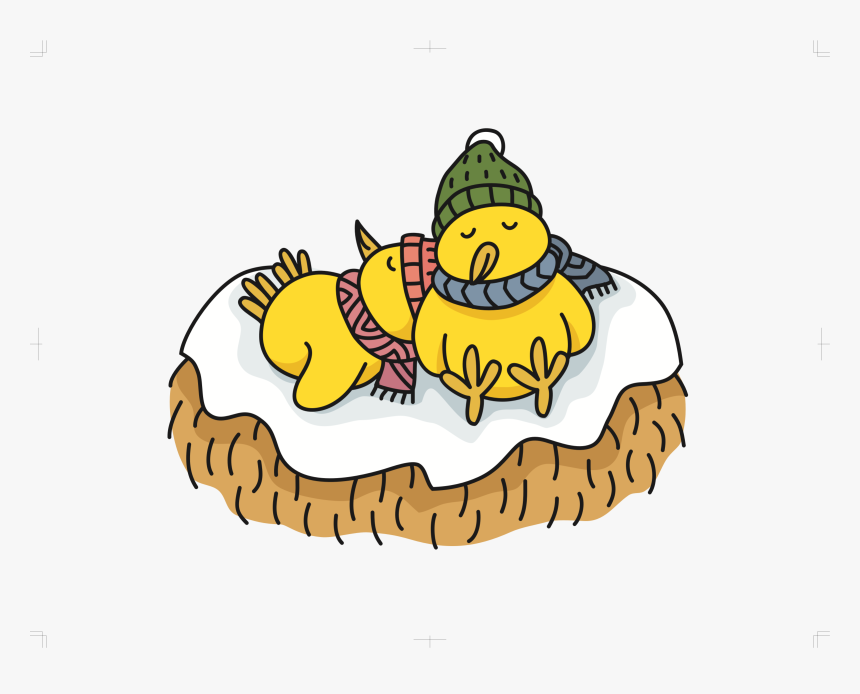 Sleeping Chicks Clip Arts - Sleepy Baby Chick Clipart, HD Png Download