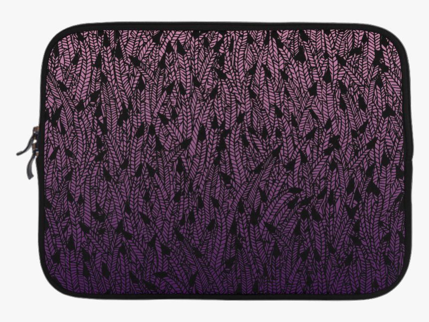 Pink Purple Ombre Feather Pattern Black Microsoft Surface - Wallet, HD Png Download