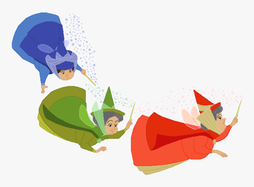 Sleeping Beauty Png File - Sleeping Beauty Fairy Godmothers Png, Transparent Png