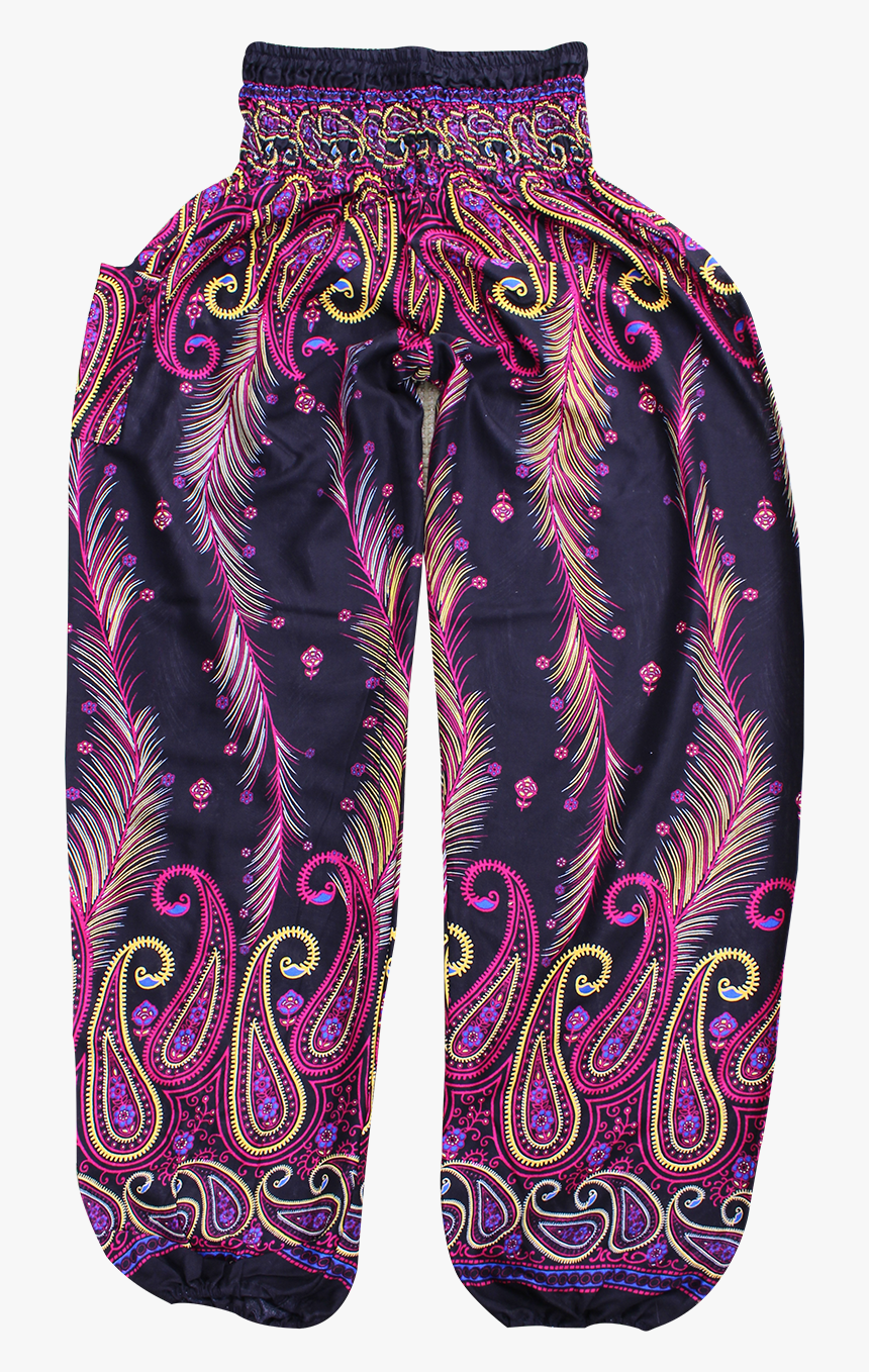 Pink Feather Harem Pants Bohemian Island - Octopus, HD Png Download