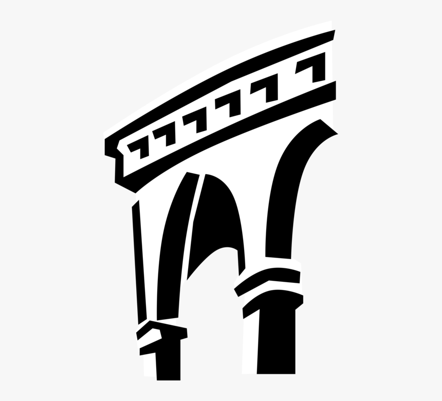 Vector Illustration Of Roman Aqueduct Bridge To Convey - Roman Aqueduct Vector, HD Png Download