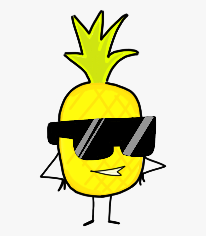 #cool #ananas #coolananas #cartoon #food #becool #glasses, HD Png Download