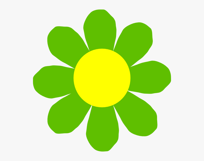 Green Flower Svg Clip Arts - Green Flower Clip Art, HD Png Download