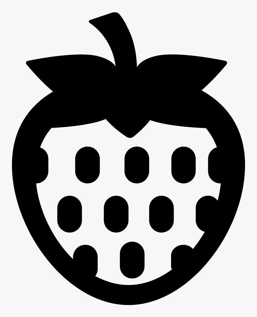 Strawberry Free Icon - Fresa Silueta Png, Transparent Png