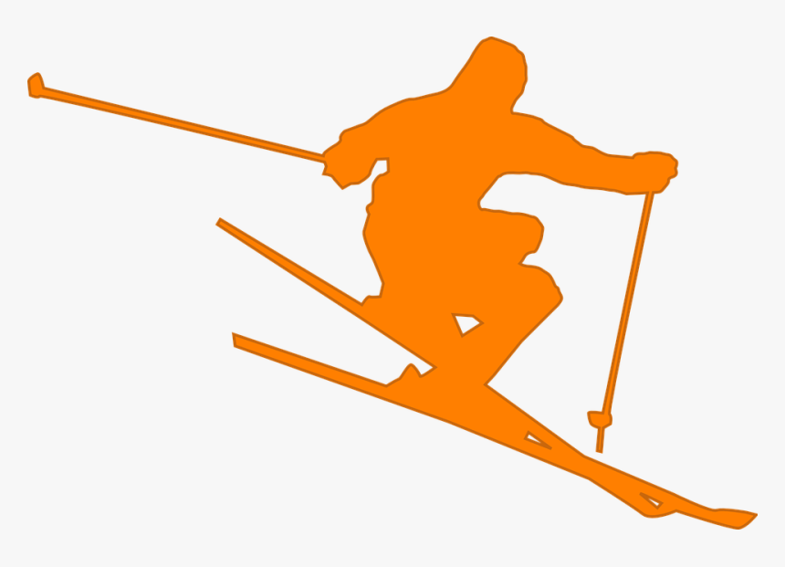 Skier Clip Art Red, HD Png Download