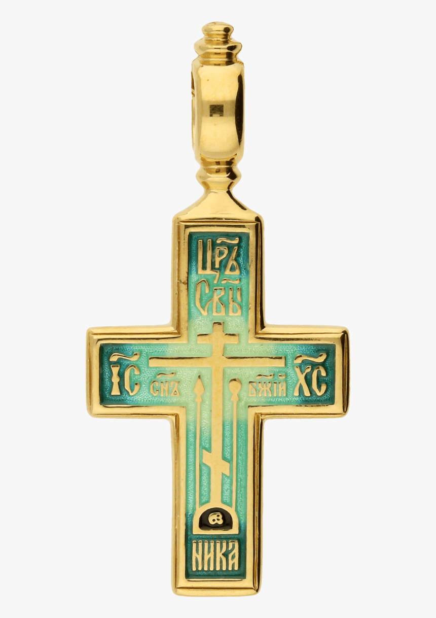 Russian Orthodox Old Believers Silver Enameled Cross - Cross, HD Png Download