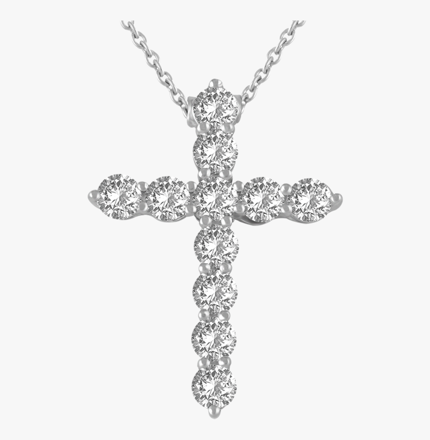 1 Crt Diamond Cross Necklace, HD Png Download