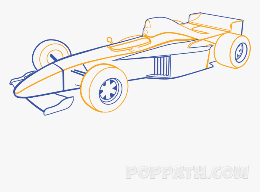 Formel 1 Car Drawings, HD Png Download