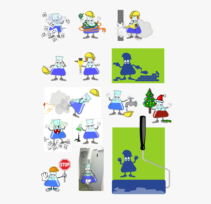 Laboratory Mascot, Animated Erlenmeyer Flask - Laboratory, HD Png Download