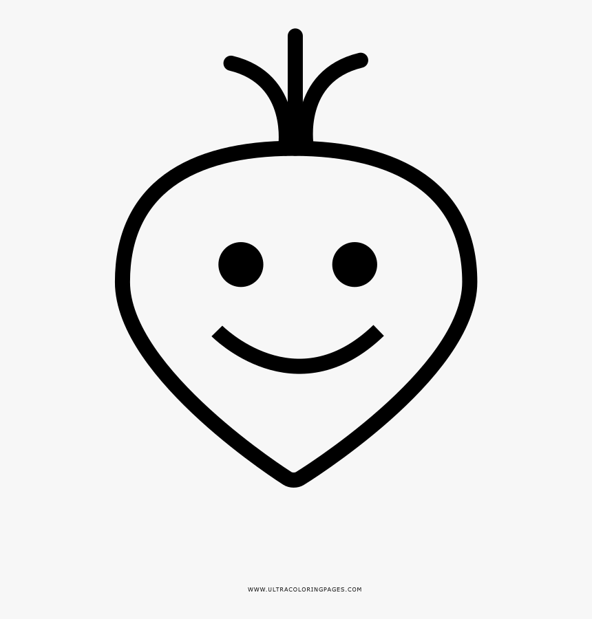 Turnip Coloring Page - Smiley, HD Png Download