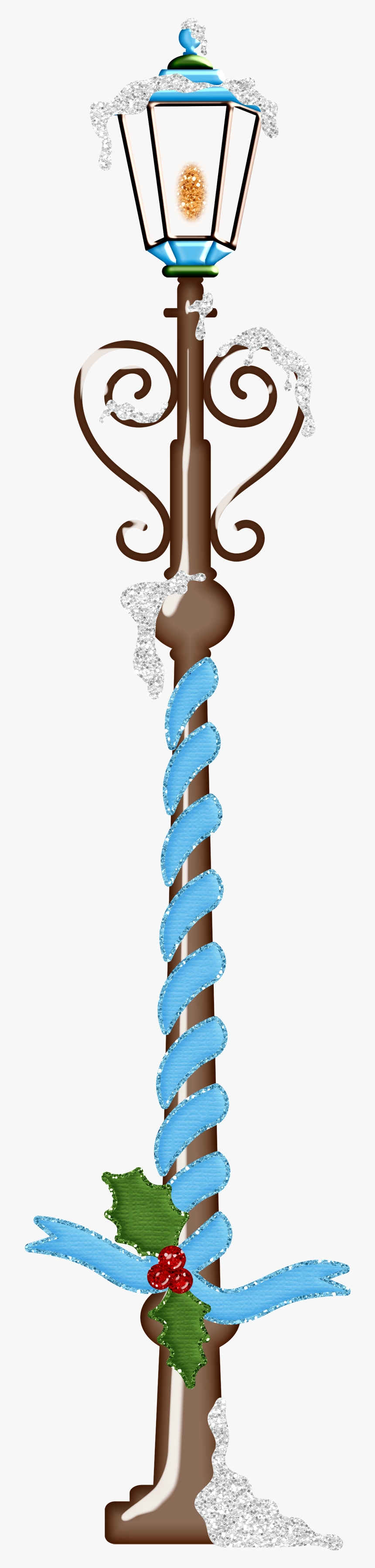 Transparent Lamp Post Clipart - Christmas Street Light Pole Png, Png Download