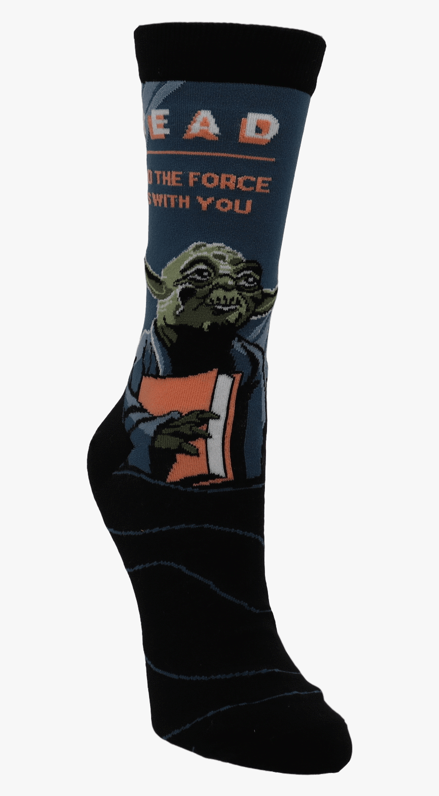 Yoda Read Star Wars Socks - Sock, HD Png Download