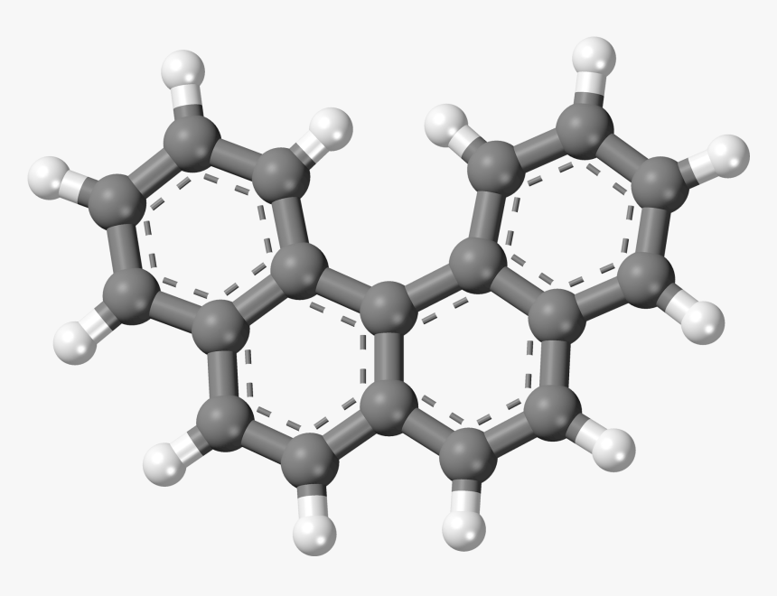 Benzo Phenanthrene 3d Balls - Coronene Stick And Ball, HD Png Download