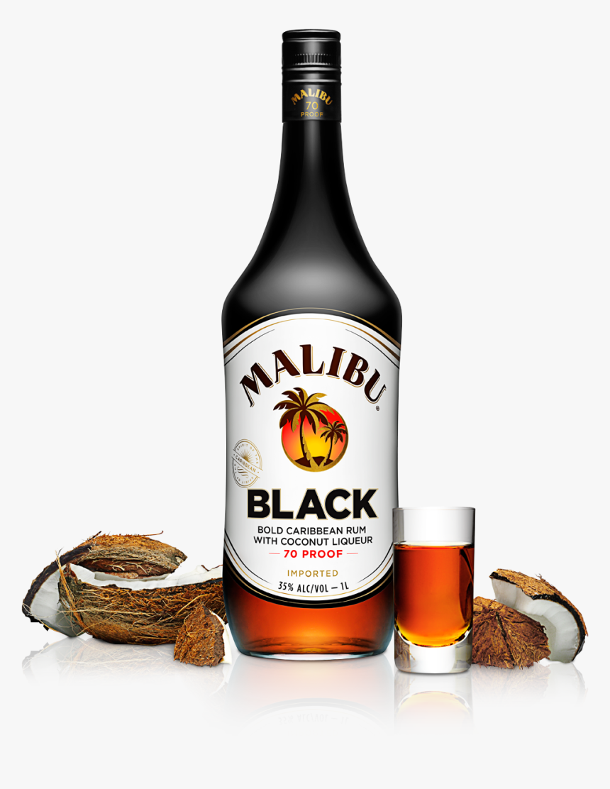 Malibu Black Rum, HD Png Download