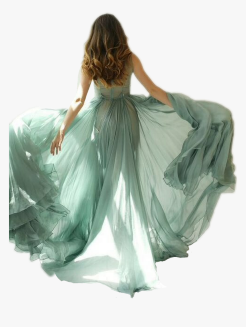 #tinypeople #gown #woman #romantic #walkingaway #dress - Girl Walking Away Dress Transparent, HD Png Download