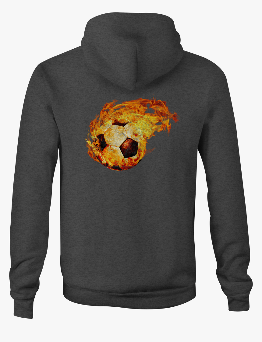 Zip Up Hoodie Soccer Ball On Fire Hooded Sweatshirt - Navy Seal Sweatshirt, HD Png Download