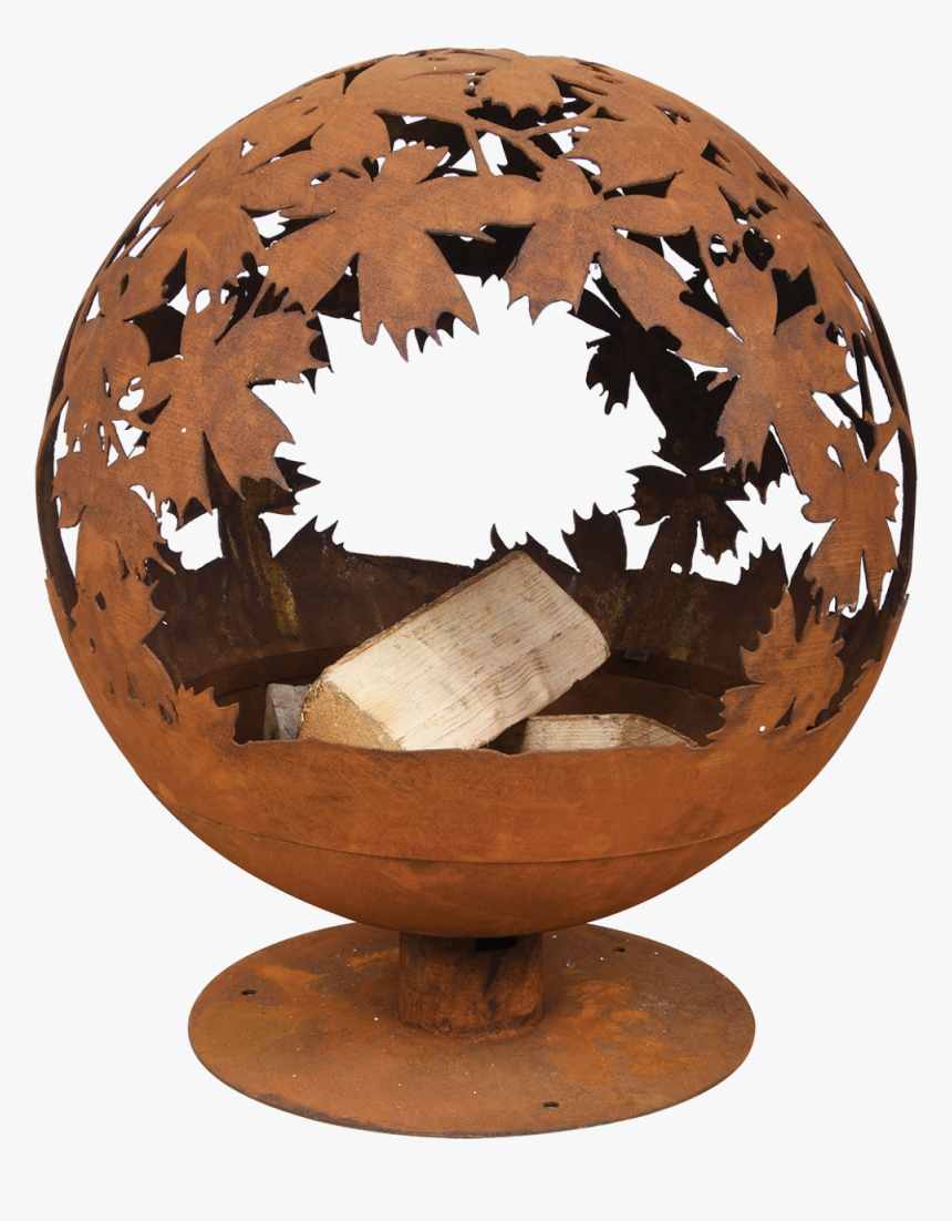 Fire Ball Laser Cut Leaves Rust - Esschert Design Brasero, HD Png Download