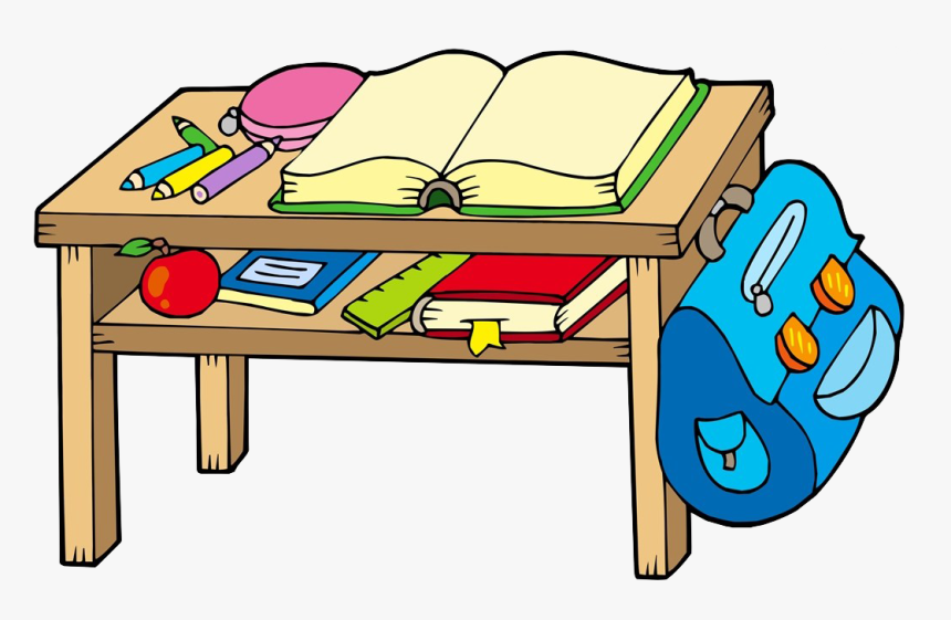 Transparent Esl Clipart - Book On A Desk Clipart, HD Png Download